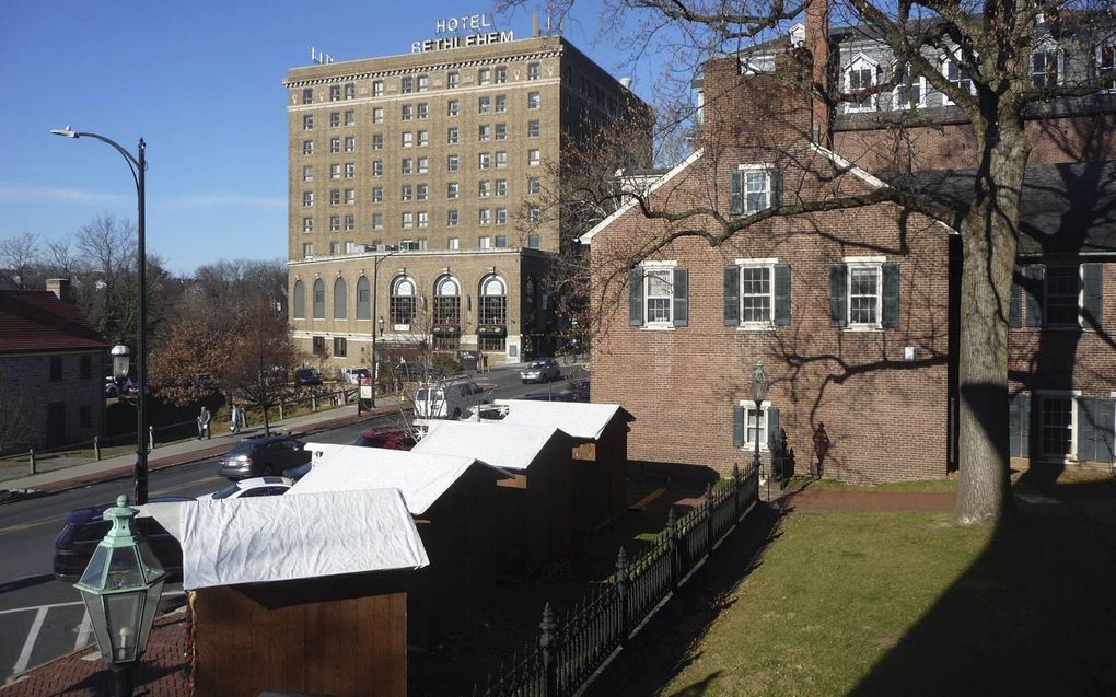 Hotel Bethlehem in Bethlehem, Pennsylvania, staat precies op de plek waar op Kerstavond 1741 het dorp zijn naam kreeg. beeld Riekelt Pasterkamp