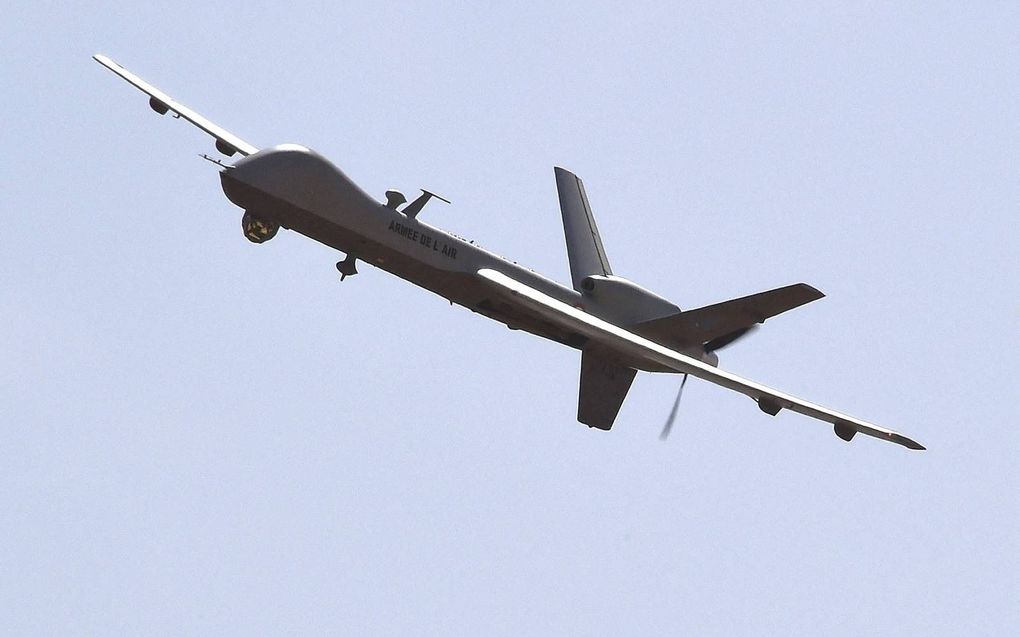 De luchtmacht krijgt volgende maand de beschikking over vier MQ-9 Reapers. De drones moeten medio volgend jaar operationeel zijn. Archieffoto van het Amerikaanse onbemande toestel. beeld AFP