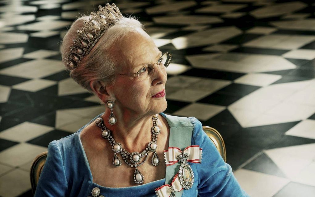 Officieel jubileumportret van koningin Margrethe. beeld Per Morten Abrahamsen