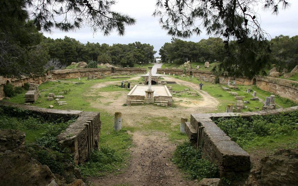 „Het geloof gaat offers vragen.” Foto: restanten van het amfitheater in Carthago waar Perpetua de marteldood stierf. beeld RD, Anton Dommerholt