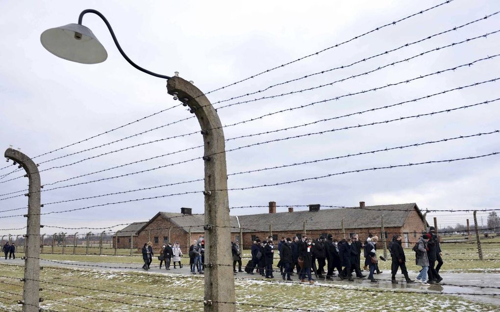 Herdenken in Auschwitz-Birkenau. beeld AFP, Barosz Siedlik