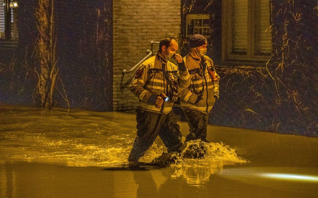 In Limburg is de Geul overstroomd. beeld ANP, Marcel van Hoorn