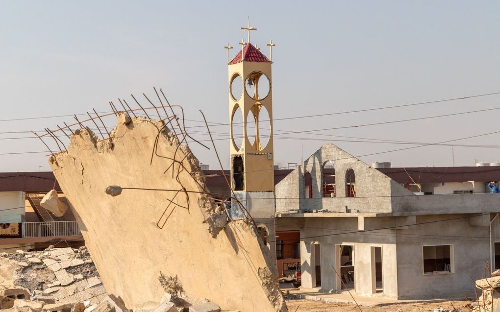 Herbouw van een kerk in Irak. beeld RD