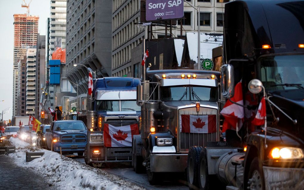 Trucks in Toronto. beeld AFP, Cole Burston