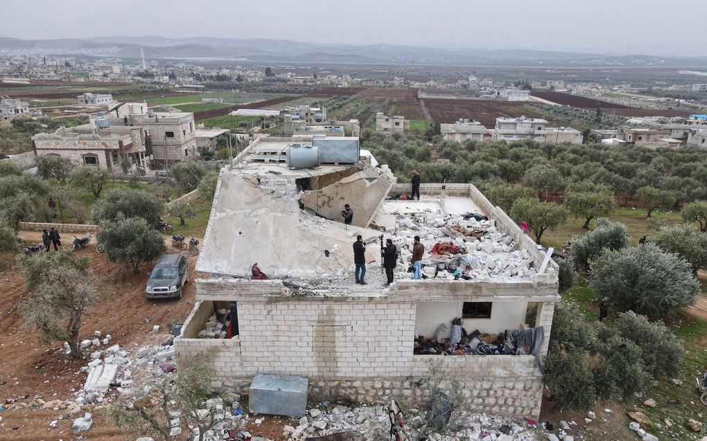 Het verwoeste huis van Quraishi. beeld EPA, Yahyah Nemah