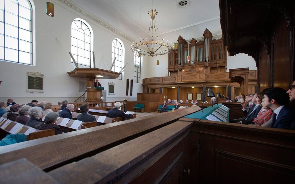 Residentiepauzedienst in de Waalse kerk in Den Haag (archieffoto). beeld RD, Henk Visscher