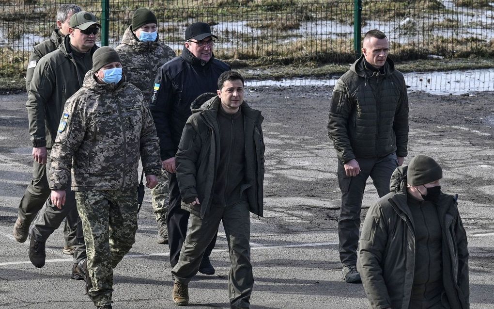 De Oekraïense president Volodimir Zelenski. beeld AFP, Aris Messinis