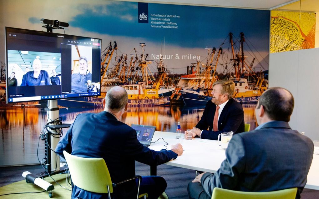 Koning Willem-Alexander op bezoek bij de NVWA. beeld ANP, Sem van der Wal