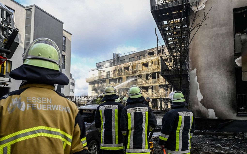 Het appartementencomplex in de Duitse stad Essen. beeld AFP, Ina Fassbender