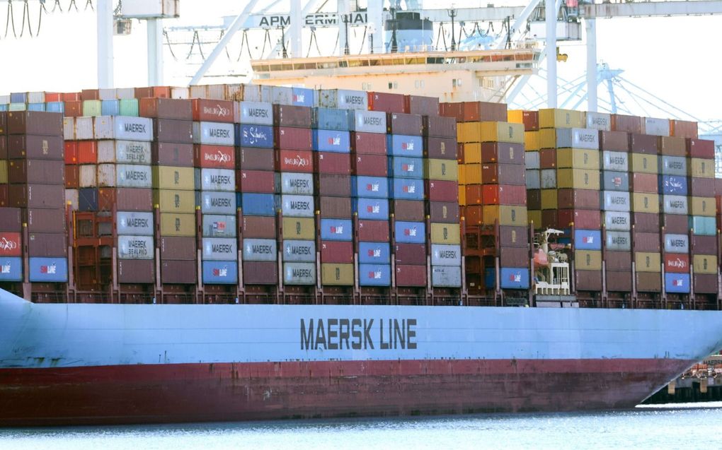 Rotterdam verwerkte vorig jaar 15,3 miljoen containers, een record. De haven heeft zich hersteld van de coronadip.  beeld ANP