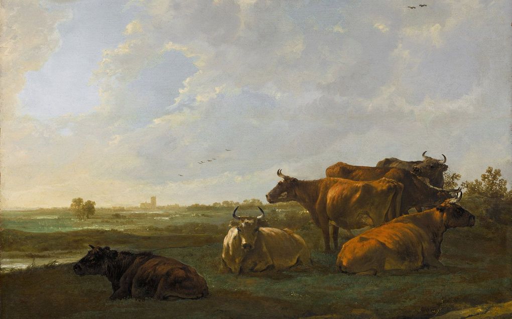 Landschap met zes koeien bij Dordrecht, ca. 1655, Aelbert Cuyp. beeld particuliere collectie (via tussenkomst van Bijl-Van Urk Master Paintings, Alkmaar)