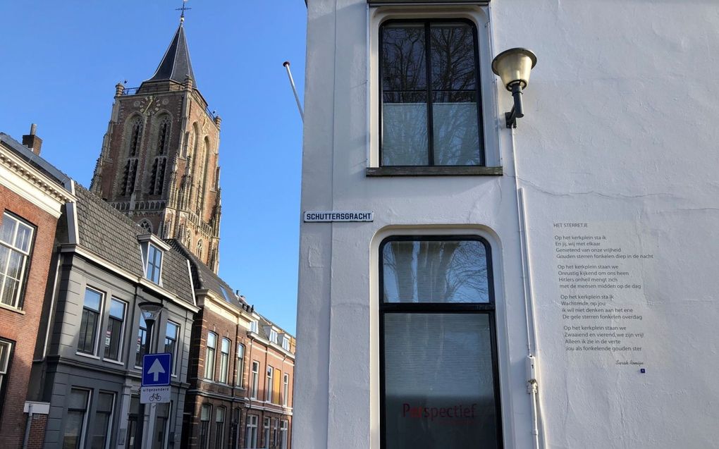 Gedicht "Het sterretje" op de Poëzieroute in Gorinchem. beeld RD