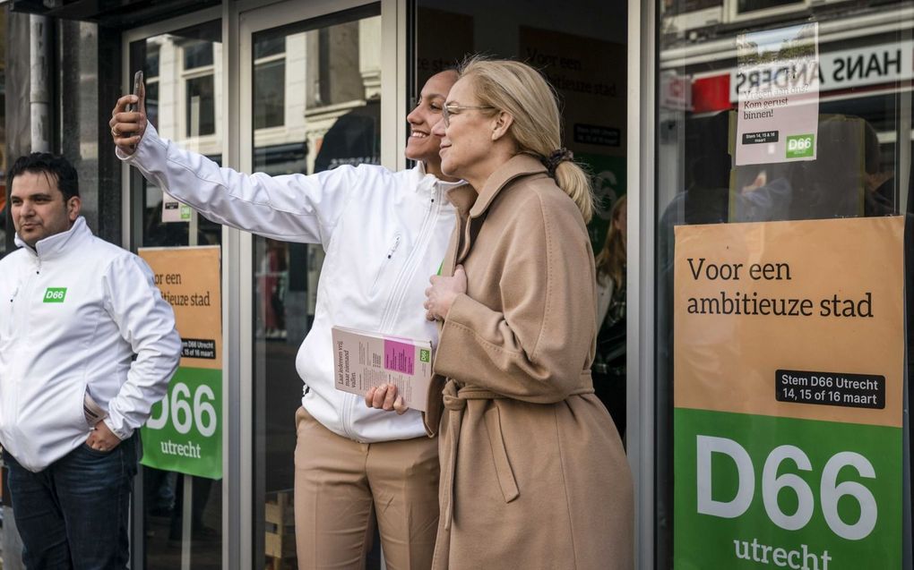 D66-leider Kaag, beeld ANP, Rob Engelaar