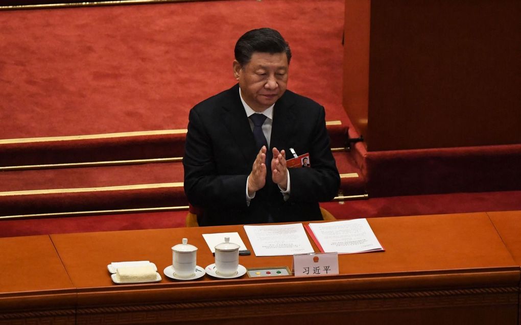 De Chinese president Xi Jinping. beeld AFP, Leo Ramirez