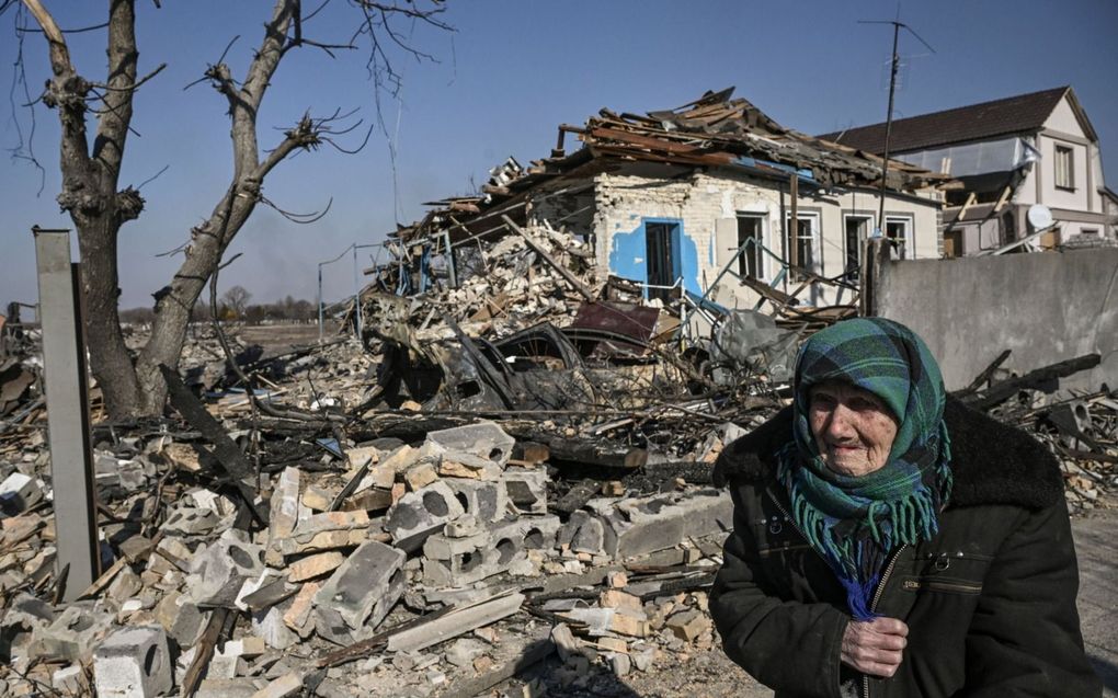 De overheid is geroepen om zich waar mogelijk te verzetten tegen de Russische inval in Oekraïne en de misdaden waarmee dat gepaard gaat. beeld AFP, Aris Messinis