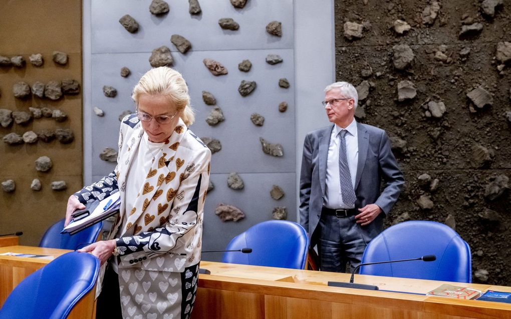 Minister Sigrid Kaag van Financiën in de Tweede Kamer tijdens een debat over de ontwikkeling van de koopkracht en de stijgende energieprijzen. beeld ANP, ROBIN UTRECHT