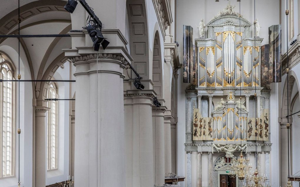 Interieur van de Westerkerk in Amsterdam met het Duyschotorgel. beeld RD, Henk Visscher