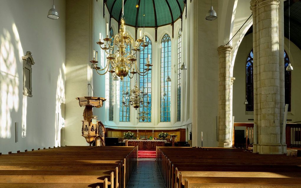 Interieur van de Kloosterkerk in Den Haag. beeld Sjaak Verboom