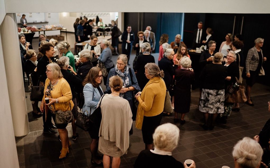 Jaarvergadering van de Vrouwenbond Gereformeerde Gemeenten in 2019, in Geldermalsen.  beeld Mariët Heikoop