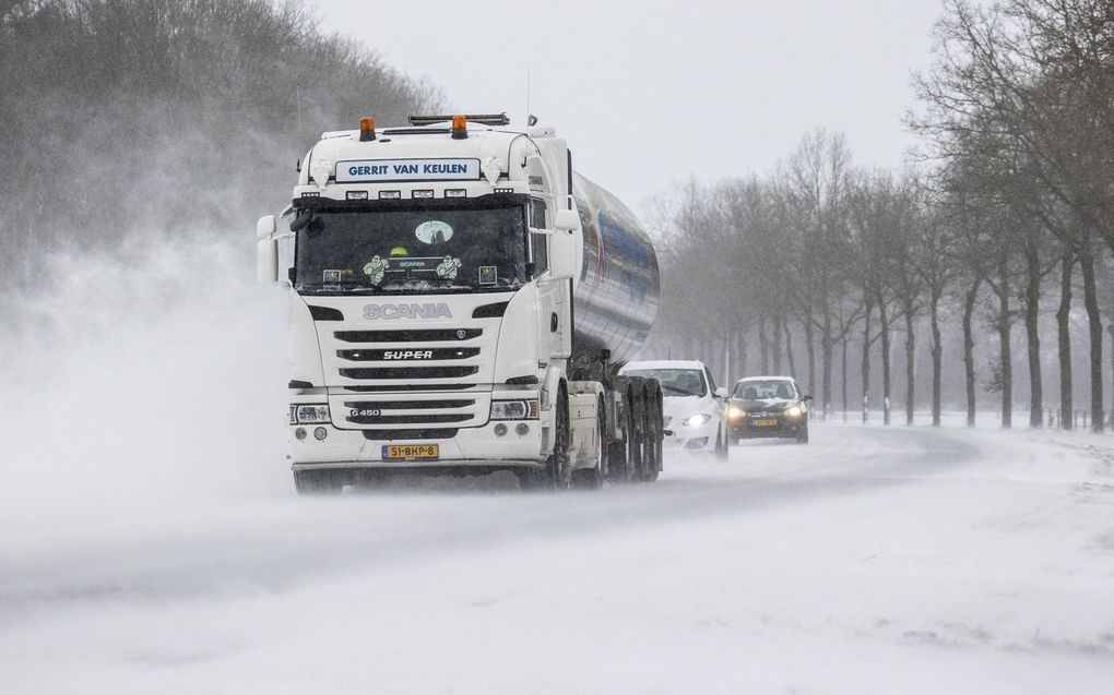 Verkeer in de sneeuw, februari vorig jaar. beeld ANP, Vincent Jannink