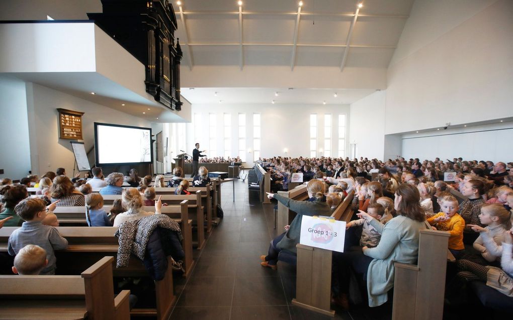 Kinderappel van de Hersteld Hervormde Jeugd Organisatie HHJO zaterdag in Kesteren. beeld Gert Janssen