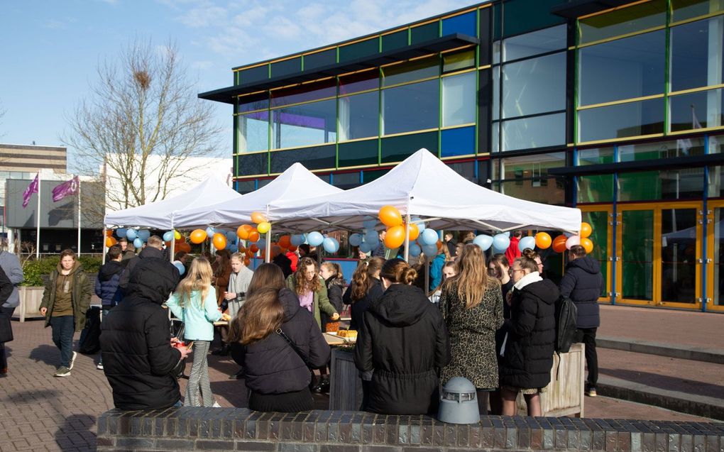 In Nijkerk vond zaterdag het Jeugdappel -16, van het Landelijk Contact Jeugdwerk (LCJ) en Hervormd Jeugdwerk (HJW) plaats. beeld LCJ/HJW