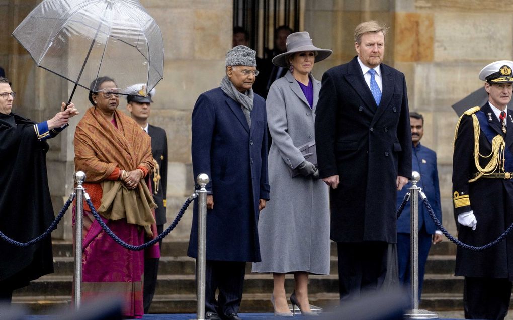 De president van India en zijn vrouw brengen een staatsbezoek aan ons land. beeld ANP, Sander Koning