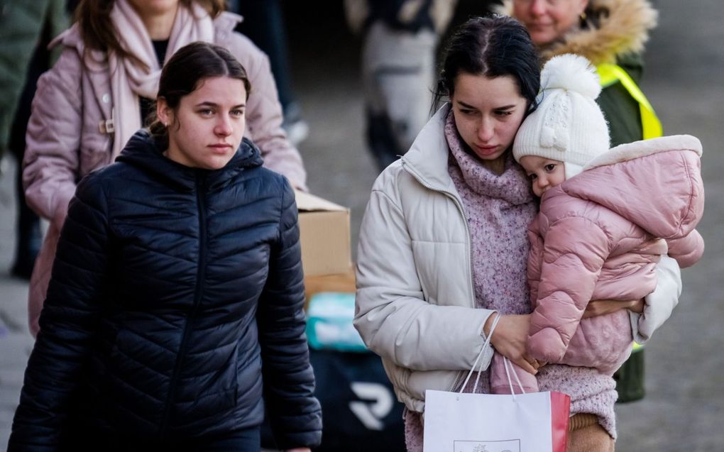 „Ook in Nederland vinden duizenden Oekraïners een warm onthaal.” beeld ANP, Marco de Swart