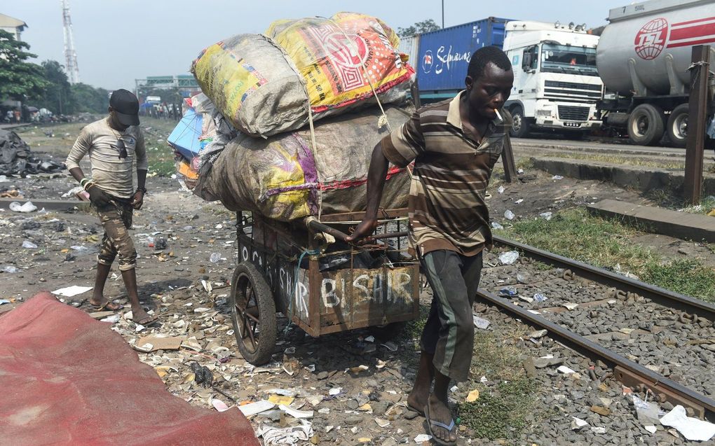 Armoede in Lagos. beeld AFP, PIUS UTOMI EKPEI