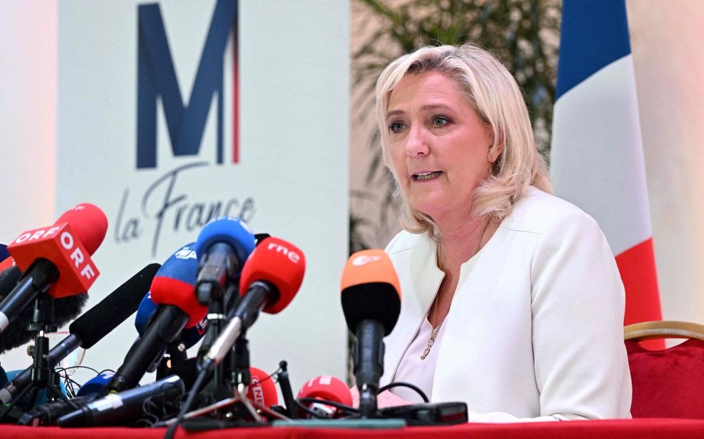 De rechtse Franse presidentskandidaat Marine Le Pen. beeld AFP, Emmanuel Dunand