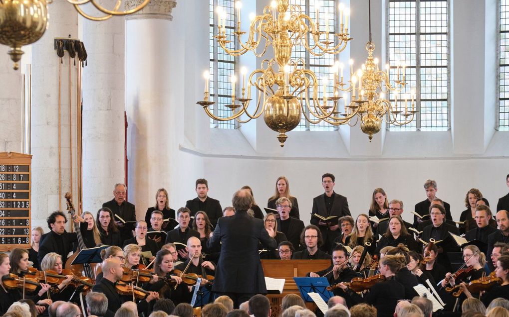 Uitvoering van de ”Matthäus Passion” in Oudewater door Ars Musica, op 2 april 2022. beeld Sjaak Verboom