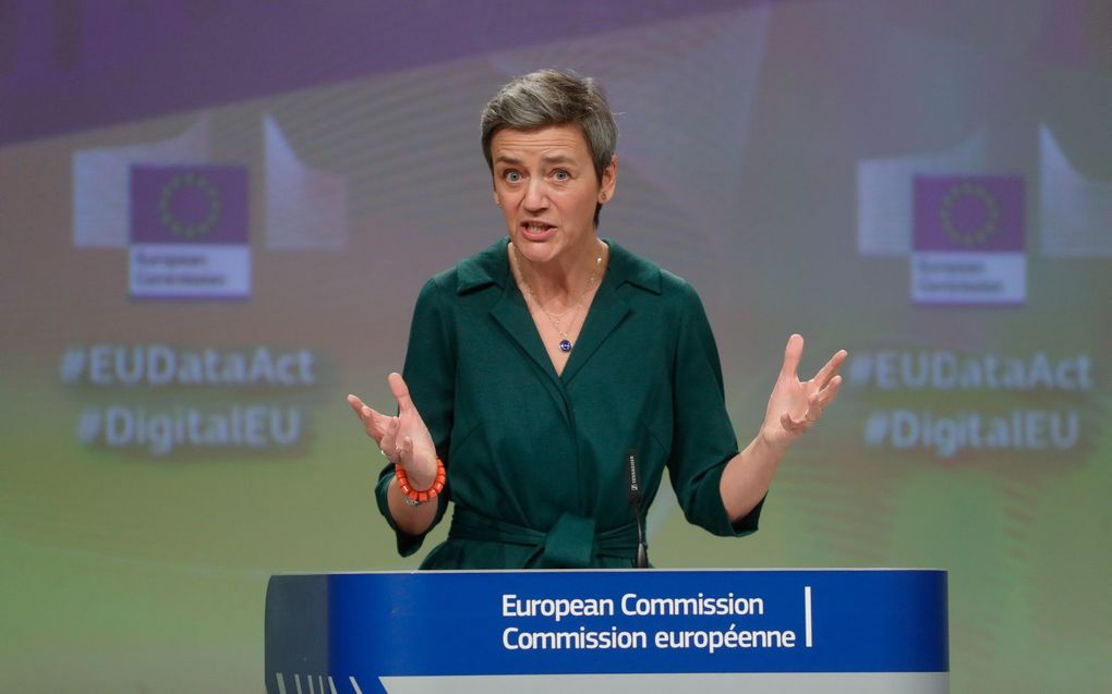 Europese Commissaris Margrethe Vestager. beeld EPA, Stephanie Lecocq