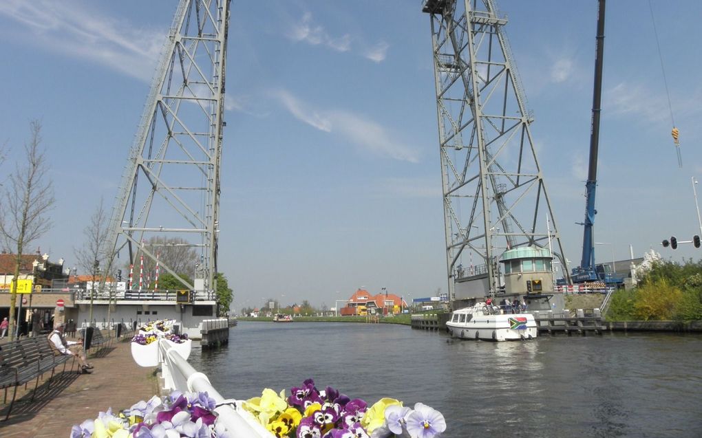 De hefbrug in Waddinxveen. beeld RD