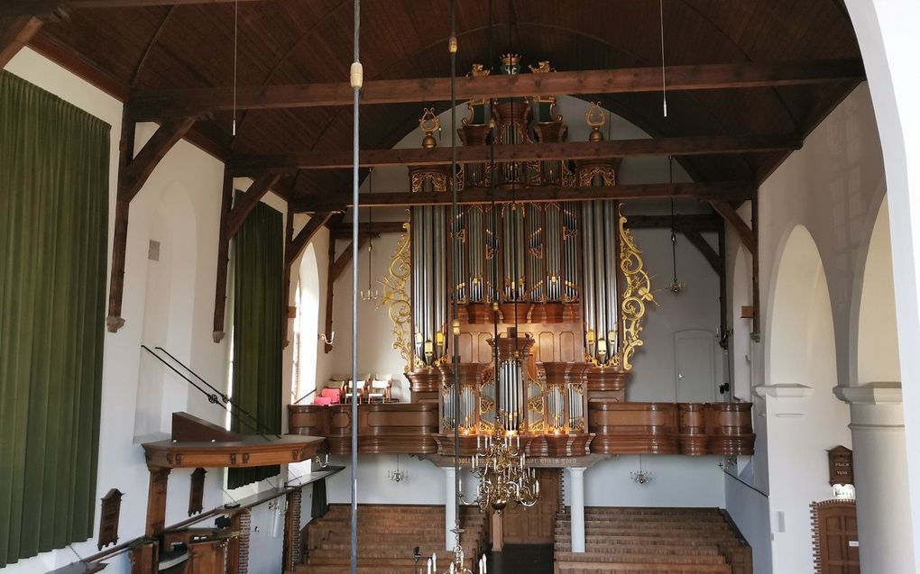 Het orgel in de Singelkerk in Ridderkerk. beeld Jan Peter Teeuw