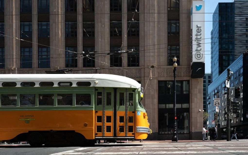 Hoofdkantoor van Twitter in San Francisco. beeld AFP, Amy Osborne