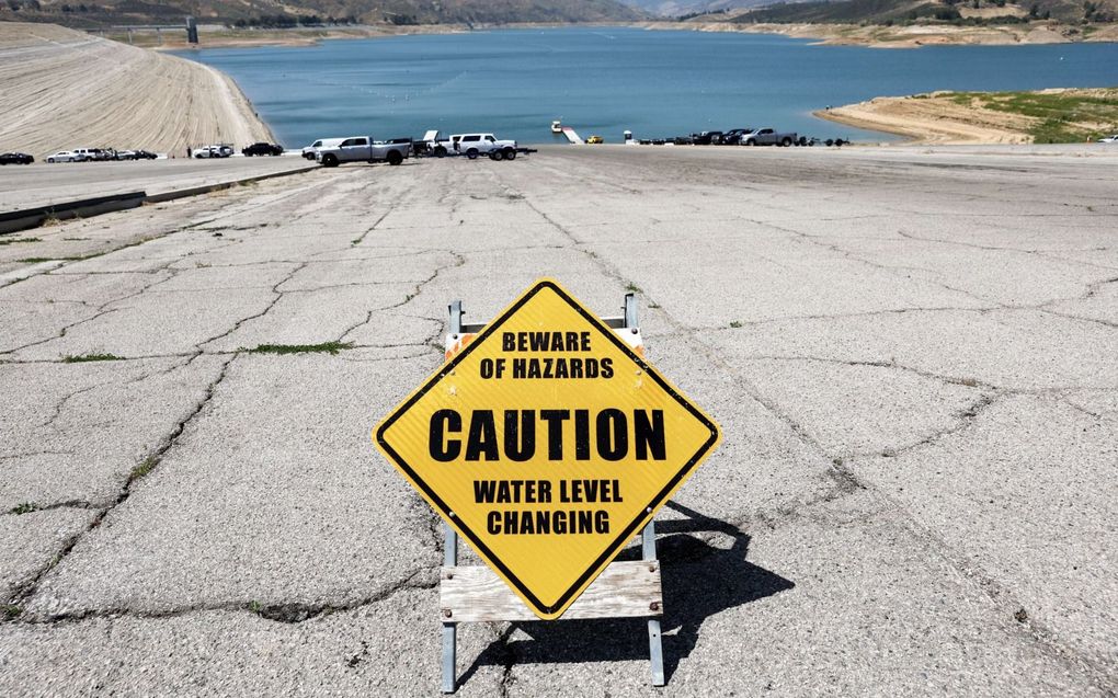 „De werkelijkheid blijkt net iets ongustiger dan de meest pessimistische klimaatvoorspellingen.” Foto: In de staat Californië dreigt een ernstig watertekort door droogte.  beeld ANP, Mario Tama