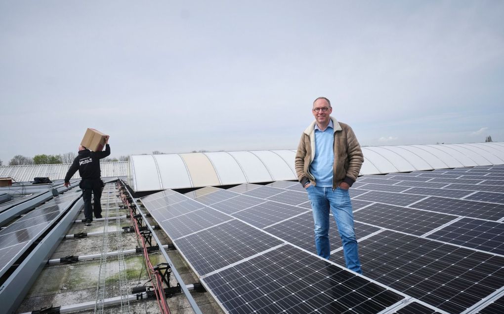 Joan de Heer van het bedrijf Zonnepanelen de Heer. beeld Sjaak Verboom