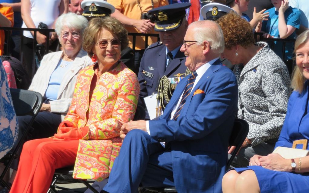 Pieter van Vollenhoven en prinses Margriet bij de opening van het Tulpenfestival. beeld Hans Jacobs