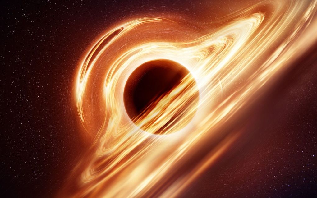 Artist's impression van een zwart gat. beeld Getty Images