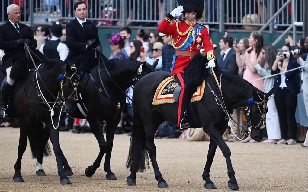 Prins William als erekolonel van de Irish Guards. beeld EPA, Neil Hall