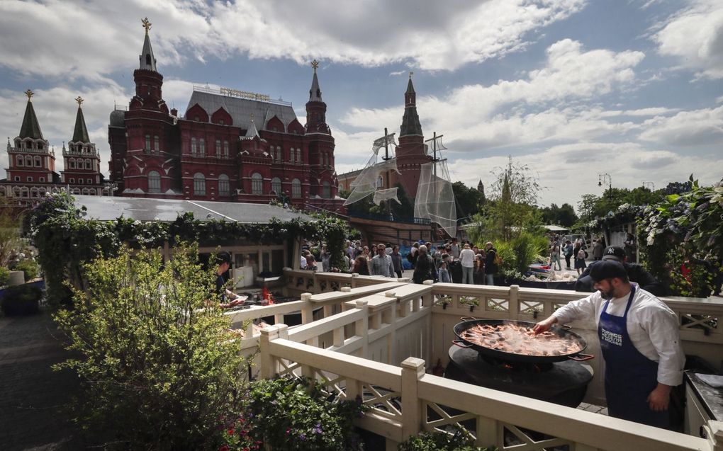 Moskou nabij het Rode Plein. beeld EPA, Yuri Kochetkov