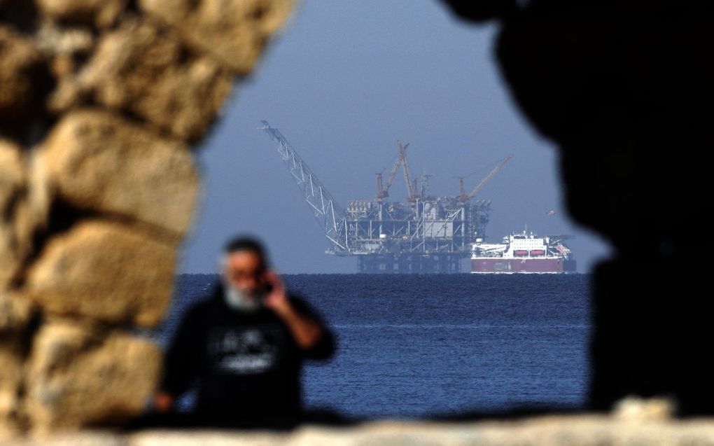 Boorplatform in de Midellandse Zee. beeld AFP, JACK GUEZ