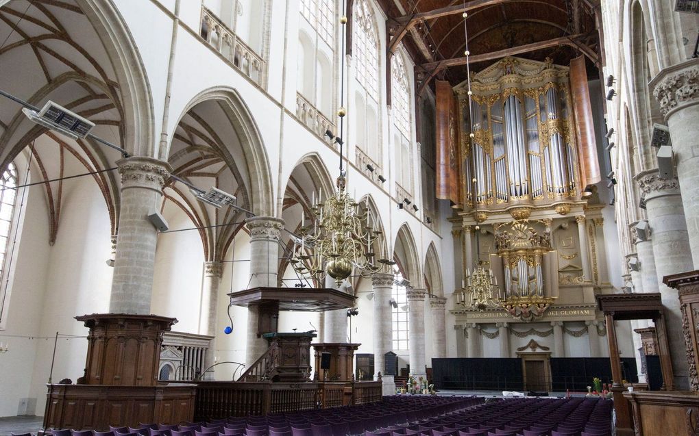 Het grote orgel in de Grote of Sint-Laurenskerk in Alkmaar. beeld RD, Anton Dommerholt
