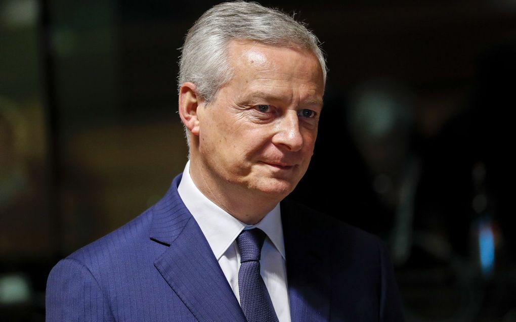 De Franse voorzitter van het overleg, minister Bruno Le Maire. beeld EPA, Julien Warnand