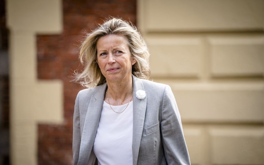 Kajsa Ollongren, minister van Defensie, bij aankomst op het Binnenhof voor de wekelijkse ministerraad. beeld ANP, Bart Maat