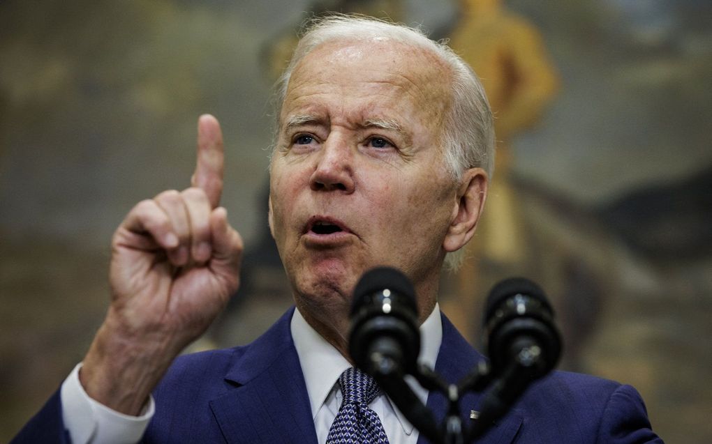 Biden. beeld AFP, Samuel Corum