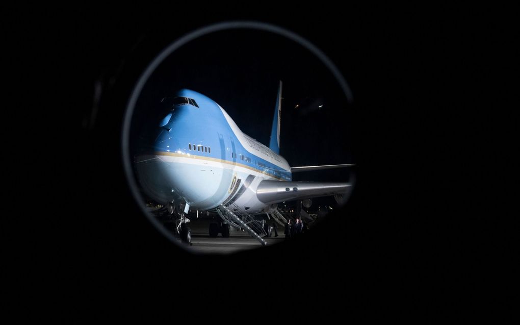 De Air Force One brengt Biden deze week naar het Midden-Oosten. beeld AFP, Brendan Smialowski