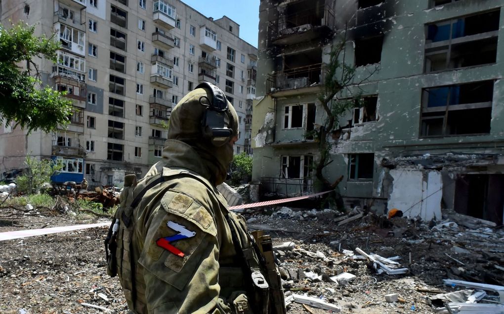 Russische militair op patrouille. beeld AFP, Olga Maltseva