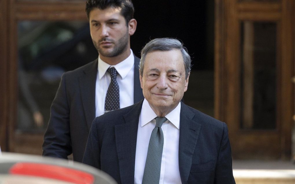 De Italiaanse premier Mario Draghi. beeld EPA, Massimo Percossi