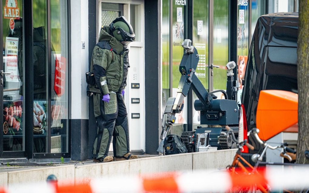 Een woning aan de Hellevoetstraat werd in de afgelopen nacht beschoten. Ook werd een explosief achtergelaten. beeld Hollandse Hoogte